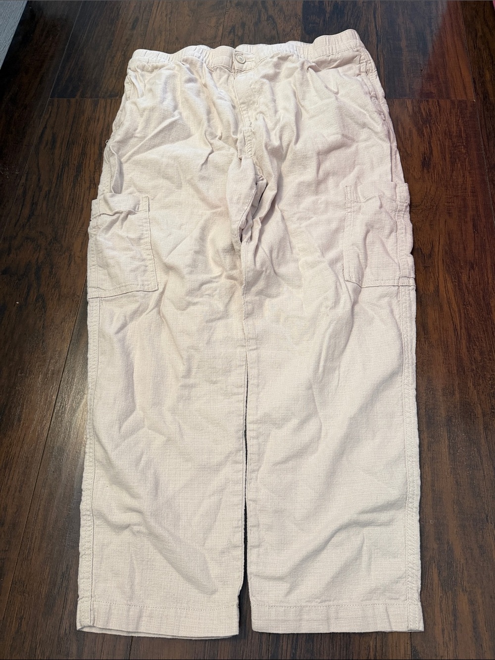 Zara Men's Pale Beige Cargo Pants.